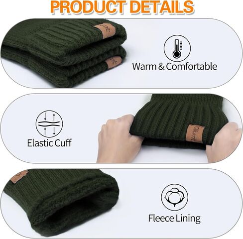 Winter Fingerless Gloves for Men Women,Warm Knitted Half Finger Gloves Driving Working Biking for Cold Weather in Kuwait