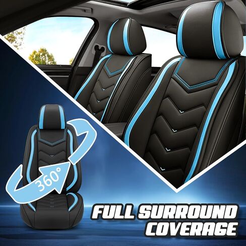 Car Seat Covers for Chevrolet Camaro 2000-2025, Premium Nappa Leather Car Seat Cover, Stylish Sport Seat Covers， Automobile Seat Cover Sets.(Standard 2 Seats/Black Red) in Saudi Arabia