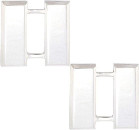 US Army Rank Officer Captain (O-3) Regulation Size Nickel Plated Metal Finish - 1 pr in Saudi Arabia