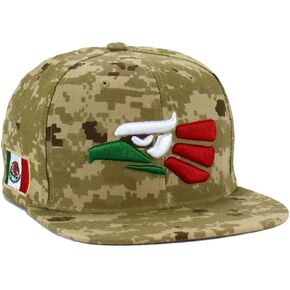 Mexican Mexico Hat Hecho En Mexico Eagle Aguila Embroidered Adjustable Snapback Flat Bill Baseball Cap in Saudi Arabia