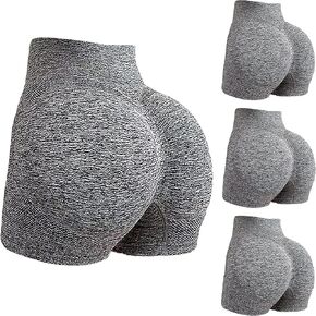 4 Pack Women Workout Yoga Shorts High Waist Impact Shorts Scrunch Butt Lifting Gym Shorts Tummy Control Running Biker Shorts in Kuwait