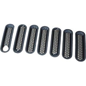 7pcs/set ABS Black Inserts Cover Key Lock Hole Mesh Grille Trim Compatible with Jeep Wrangler JK 2007-2017 in Saudi Arabia