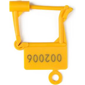 Plastic Padlock Seals Tags Disposable Self-Locking Numbered Tag Tamper Proof Security Padlocks Lable for Luggage, Bag, Clothes, Shose(Red,20pcs) in Kuwait