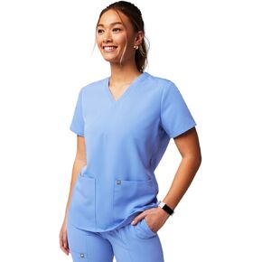 Fabletics Women's Method 2-Pocket Scrub Top - MotionTech, 4-Way Stretch, Wrinkle-Resist, Anti-Shrink in Kuwait
