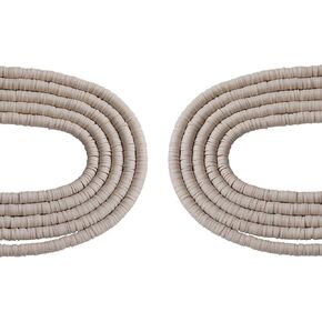 BEEFLYING 4mm Handmade Polymer Clay Heishi Beads Disc Environmental Bead Flat Round Vinyl Beads Loose Spacer Beads for DIY Necklace Jewelry Making (10 Strands) in Kuwait