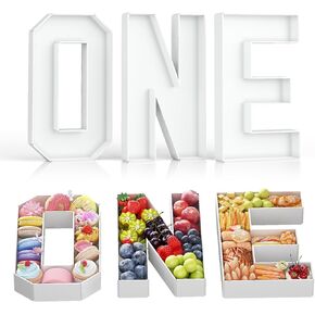 Charcuterie Letters HBD, 3 PCS 13.7" Fillable HBD Shaped Charcuterie Board Letters Paper Mache Cardboard Letters Food Trays for Snacks Cupcake Kids Birthday Party Decorations in Kuwait