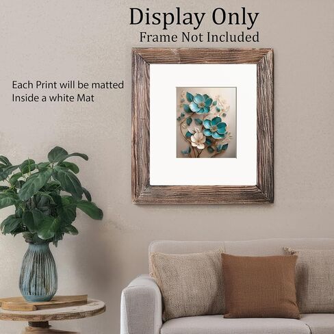 Teal Brown Decor, Teal Lily Textured Flower Picture, Teal Print, Teal Brown Home Decor Bathroom Bedroom Wall Art Handmade (Lily Flower) in Kuwait