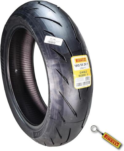 Pirelli Diablo Rosso IV 190/55-17 75W إطار الدراجات النارية الخلفية - الأداء العالي ، ودائم ، وموثوق به للدراجات الرياضية الفائقة ث/سلسلة المفاتيح in Saudi Arabia