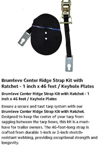 Brumleve Center Ridge Strap Kit with Ratchet, 1 inch x 46 feet/Keyhole Plates in Kuwait