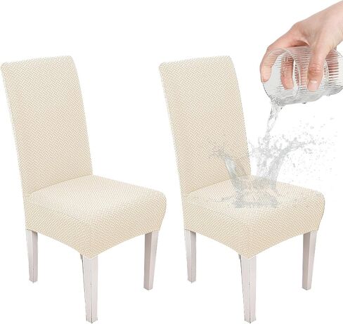 Parsons Dining Chair Cover, Detachable Sofa Chair Cover, Retractable Chair Cover (6, Black) in Saudi Arabia