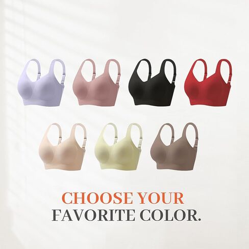 Fittingirls Women's Ultra-Soft Wireless Bra Full Coverage Non-Wired Padded Design Breathable Lightweight All-Day Comfort in Saudi Arabia