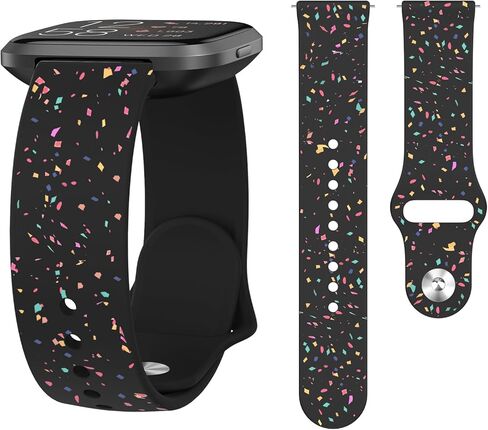 حزام رياضي لـ Fitbit Versa 2 / Fitbit Versa/Versa Lite/Versa SE Bands للنساء والرجال، حزام بديل مقاوم للماء من السيليكون الناعم متوافق مع الساعة الذكية Fitbit Versa 2 in Kuwait