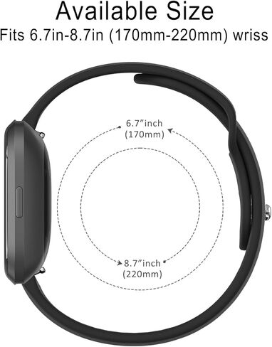 حزام رياضي لـ Fitbit Versa 2 / Fitbit Versa/Versa Lite/Versa SE Bands للنساء والرجال، حزام بديل مقاوم للماء من السيليكون الناعم متوافق مع الساعة الذكية Fitbit Versa 2 in Kuwait