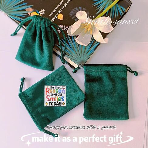 Enamel Pin,BE THE REASON SOMEONE SMILES TODAY Lapel Pin,Inspirational Quote Badge,Rainbow Colors Brooch,Gift For Friends Family Teens DIY Decor Canvas Bags Denim Jacket Backpack Accessory in Saudi Arabia