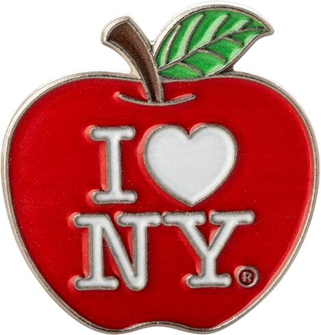 Artisan Owl I Love New York Red Apple Souvenir Lapel Pin - Stylish New York-Themed Pin, Perfect for Collectors & Gift Givers in Saudi Arabia