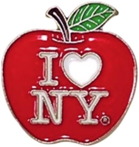 Artisan Owl I Love New York Red Apple Souvenir Lapel Pin - Stylish New York-Themed Pin, Perfect for Collectors & Gift Givers in Saudi Arabia