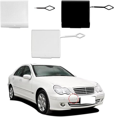 Front Bumper Tow Hook Cover Cap Towing Eye Fit for Mercedes-Benz C-Class W203 C180 C200 C220 C230 C240 C250 C280 C300 C320 C350 C32AMG 2001 2002 2003 2004 2005 2006 2007 A2038850026(Black) in Saudi Arabia