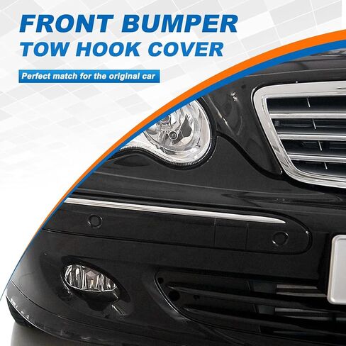 Front Bumper Tow Hook Cover Cap Towing Eye Fit for Mercedes-Benz C-Class W203 C180 C200 C220 C230 C240 C250 C280 C300 C320 C350 C32AMG 2001 2002 2003 2004 2005 2006 2007 A2038850026(Black) in Saudi Arabia