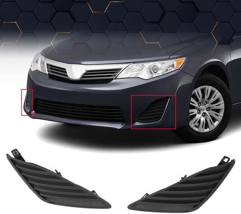 PIT66 Fog Bumper Hole Cover,Compatible with 2012-2014 Toyota Camry Front Fog Bumper Hole Cap Without holes Driver and Passenger Side in Saudi Arabia