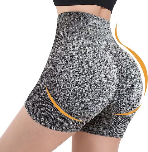 4 Pack Women Workout Yoga Shorts High Waist Impact Shorts Scrunch Butt Lifting Gym Shorts Tummy Control Running Biker Shorts in Kuwait