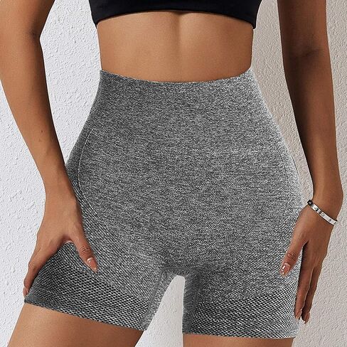 4 Pack Women Workout Yoga Shorts High Waist Impact Shorts Scrunch Butt Lifting Gym Shorts Tummy Control Running Biker Shorts in Kuwait