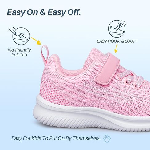 Boys Girls Sneakers Non-Slip Lightweight Running Shoes for Kids Breathable Tennis Shoes for Toddler/Little/Big Kid in Saudi Arabia