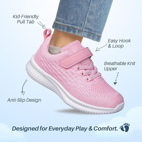 Boys Girls Sneakers Non-Slip Lightweight Running Shoes for Kids Breathable Tennis Shoes for Toddler/Little/Big Kid in Saudi Arabia