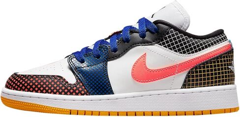 Jordan Youth Air 1 Low MMD BG DH7547 100 Multicolor Grid - Size 4Y in Saudi Arabia