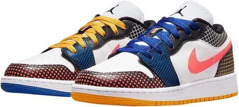 Jordan Youth Air 1 Low MMD BG DH7547 100 Multicolor Grid - Size 4Y in Saudi Arabia