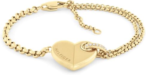 Tommy Hilfiger Women's Jewelry - Stainless Steel Pendant Bracelet with Lobster Closure- Bold Heart Design, Fashion Accessory - Gift for Her in Saudi Arabia