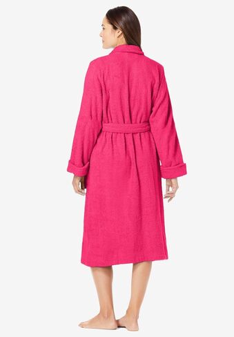 Dreams & Co. Plus Size Short Terry Robe in Saudi Arabia