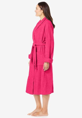 Dreams & Co. Plus Size Short Terry Robe in Saudi Arabia