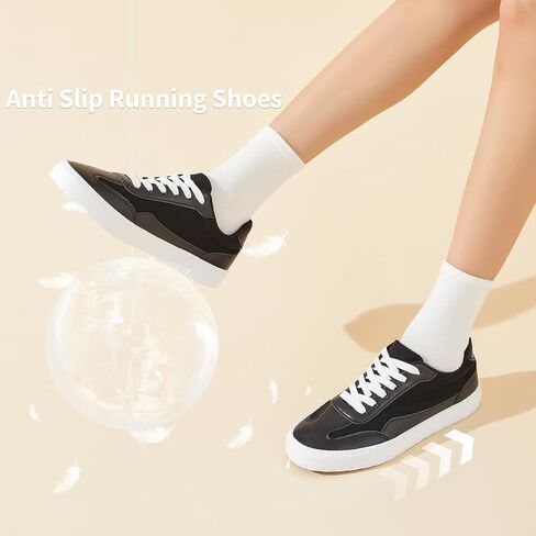 XRH Womens White Tennis Sneakers Low Top Fashion Sneaker Lightweight Non Slip Work Shoes Casual Walking Shoes in Saudi Arabia