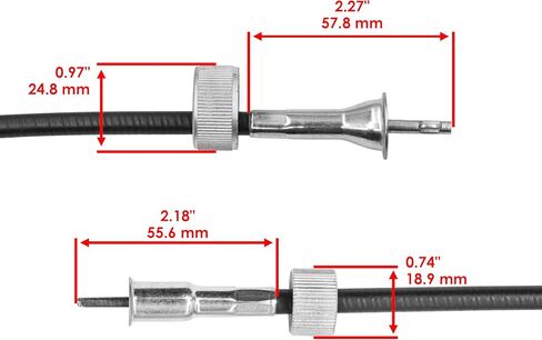 Caltric B9NN17365B Tachometer Cable Compatible with Ford NAA 500 600 700 800 900 961 501 601 640 in Saudi Arabia