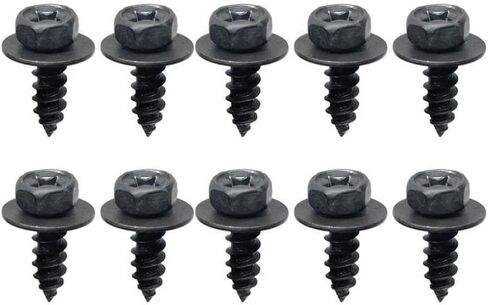 مسامير 10pcs M6 سوداء التنصت الذاتي مع حشية للسيارة ودراجة نارية الوفير ، وتركيب واقي المحرك (15pcs) in Saudi Arabia
