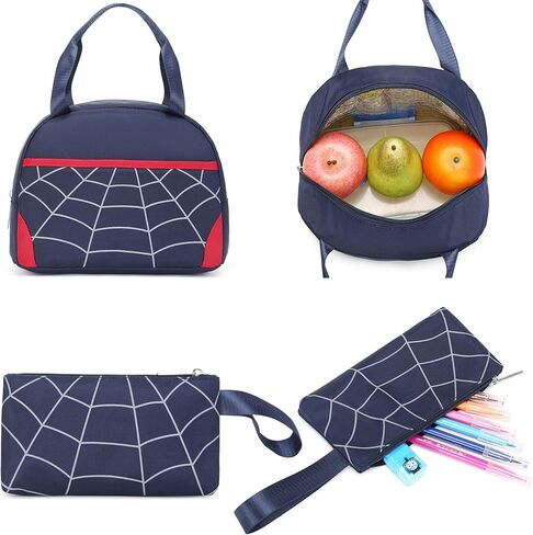 Boys Backpack with Lunch Box Kids Backpack for School Bag for Kids Bookbag Set School Backpacks for Boys (Black) in Saudi Arabia