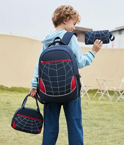 Boys Backpack with Lunch Box Kids Backpack for School Bag for Kids Bookbag Set School Backpacks for Boys (Black) in Saudi Arabia