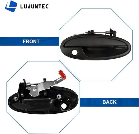 Lujuntec Outside Door Handle Handle Brace Side Side President for 1997-2005 for Buick Park Avenue 1997-1999 for Oldsmobile Aurora Black 25699150 in Saudi Arabia
