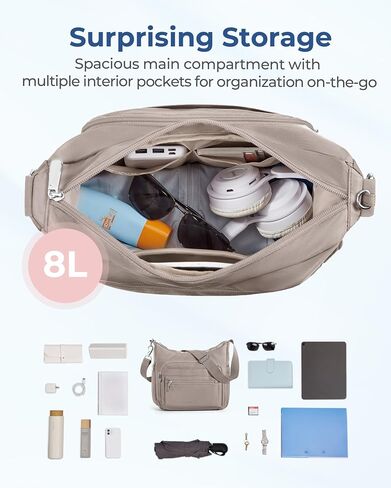 BAGSMART Crossbody Bag Tote Bag for Women, Shoulder Bag Handbag tote Bag with Compartments Purse Tote Top Handle Satchel in Saudi Arabia