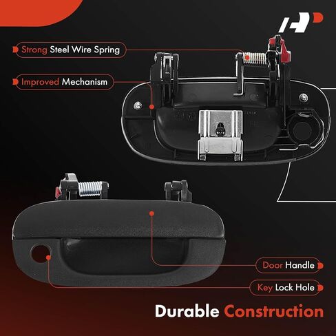 A-Premium Front Right Passenger Side Exterior Door Handle with Keyhole Compatible with Dodge Ram 1500 1994-2001, Ram 2500 3500 1994-2002, Textured Black in Saudi Arabia