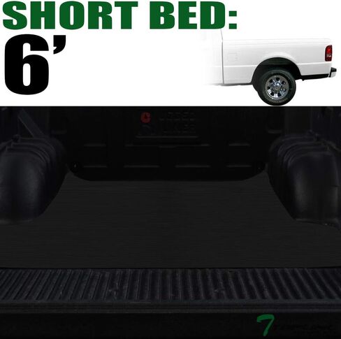 7422453010055 Compatible with 1993-2011 Ford Ranger / 1994-2010 Mazda B2300 B2500 B3000 B4000 6 Feet (72") Short Bed Black Rubber Horizontal Line Truck Bed Mat in Saudi Arabia
