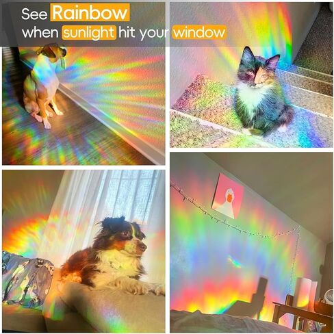 فيلم نافذة زجاجية غير ملطخة غير ملصق ، فيلم زخرفي ، فلمز نافذة الخصوصية الثابتة (Leaf Rainbow ، 17.5 × 114 بوصة) in Kuwait