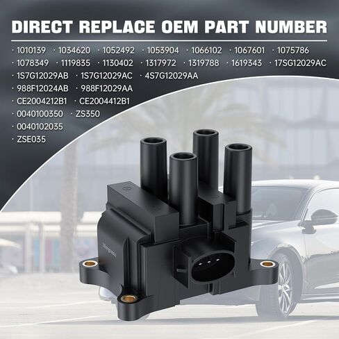 Ignition Coil Pack Compatible with 2.0L 2.3L Ford Focus Ranger Escape Contour Mazda 6 B2300 Tribute Mercury Mystique 2000 2001 2002 2003 2004 2005 2006 2007 2008 2009 Coils Replaces FD497 DG506 in Saudi Arabia