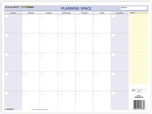 AT-A-GLANCE 2026 تقويم محو ، مخطط الجدار المحو الجاف ، 16 "× 12" ، متوسطة ، قابلة للعكس ، Quicknotes (PM550B2826) in Kuwait