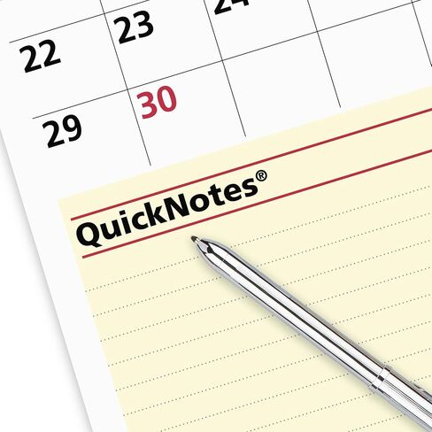 AT-A-GLANCE 2026 تقويم محو ، مخطط الجدار المحو الجاف ، 16 "× 12" ، متوسطة ، قابلة للعكس ، Quicknotes (PM550B2826) in Kuwait