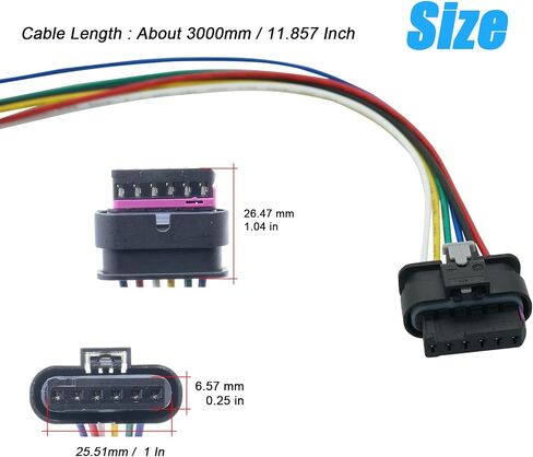6 Wires Tail Lights Connector Wiring Harness Pigtail Plug Fit for Fiat 500X 2016-2022 Replaced OE Number 68285080AA in Saudi Arabia