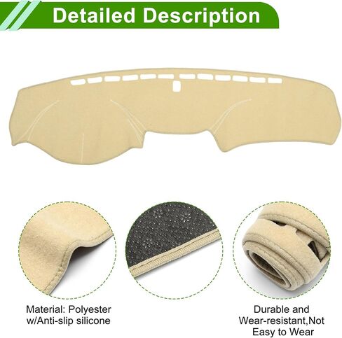 Dashboard Cover for Honda Accord 2008-2013 Non-Slip Interior Dash Cover Mat Polyester Silicone in Saudi Arabia