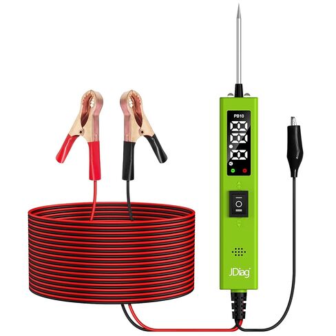 JDIAG Test Light automotive Circuit Tester, Voltage Tester 0-80V, Power Circuit Probe Tester, Component Activation Diode Detection Continuity Test Fuse Tester Trailer Lights Short Circuit Finder, PB10 in Saudi Arabia