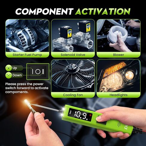JDIAG Test Light automotive Circuit Tester, Voltage Tester 0-80V, Power Circuit Probe Tester, Component Activation Diode Detection Continuity Test Fuse Tester Trailer Lights Short Circuit Finder, PB10 in Saudi Arabia