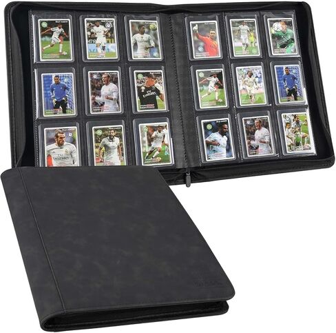 Toploader Binder with 9-Pocket Pages, Holds 288 "3×4" Rigid Toploader Hard Cases, Card Holder for Collectible Cards or Sports Cards, Durable Sleeves for Storage & Display (Gray) in Kuwait